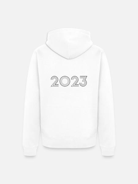 2023 - Unisex Premium Bio Zip Hoodie - Weiß