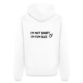 Lustiger Party Spruch für kleine Menschen Humor - Unisex Premium Bio Zip Hoodie - Weiß - Hinten - Thijin (182cm)