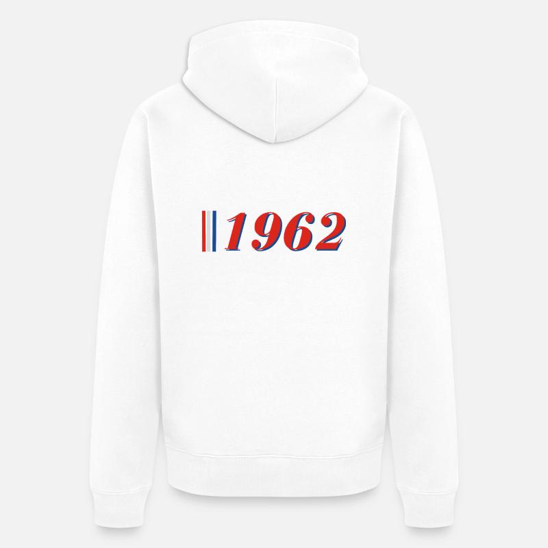 Année 1962 - Veste à capuche bio Premium Unisexe - blanc