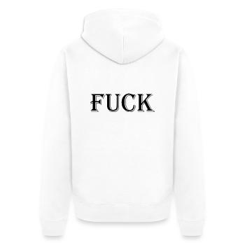 FUCK Designs - Veste à capuche bio Premium Unisexe - blanc - Dos - Thijin (182cm)