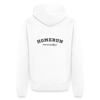 Baseball Homerun Batte Retro - Veste à capuche bio Premium Unisexe - blanc - Dos - Thijin (182cm)