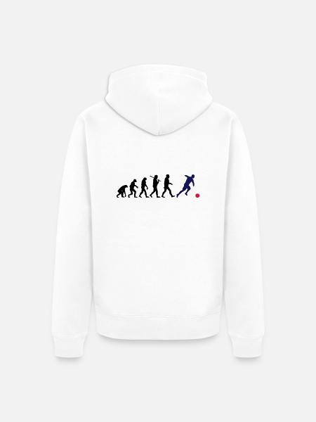 EVOLUTION FOOTBALL - Veste à capuche bio Premium Unisexe - blanc