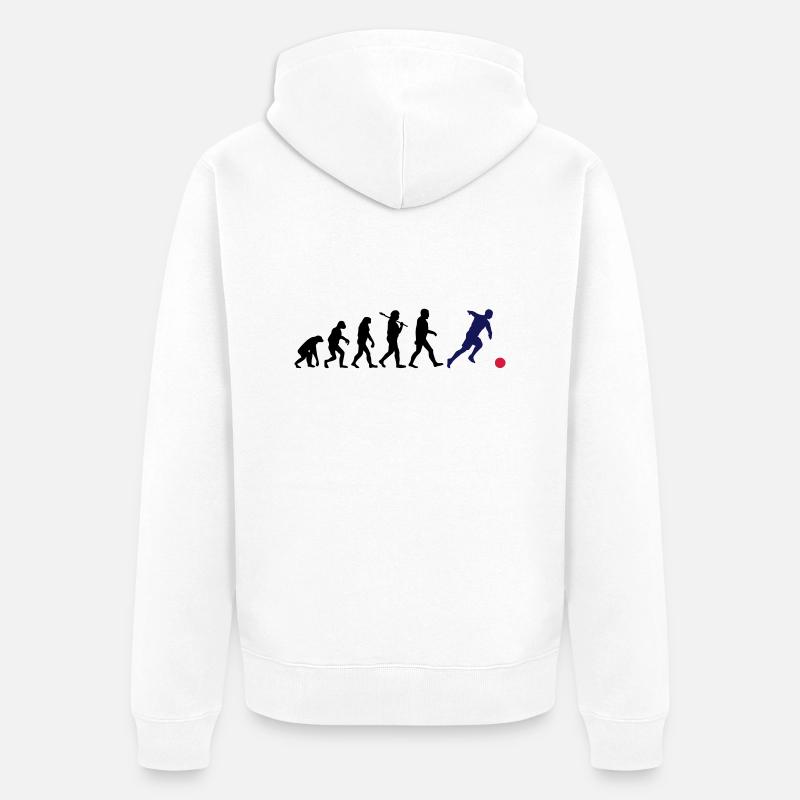 EVOLUTION FOOTBALL - Veste à capuche bio Premium Unisexe - blanc