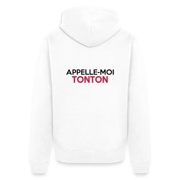 APPELLE-MOI TONTON - Veste à capuche bio Premium Unisexe - blanc - Dos - Thijin (182cm)