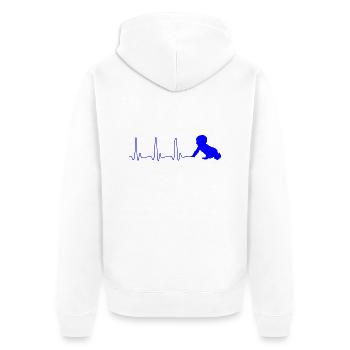 ECG HEARTLINK CHILD blue - Unisex Premium Organic Zip Hoodie - white - Back - Thijin (182cm)