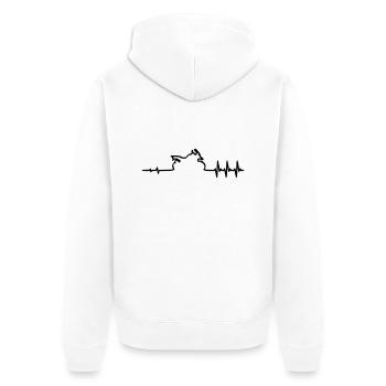 Puls Reiseenduro GS 2 Colors - Unisex Premium Bio Zip Hoodie - Weiß - Hinten - Thijin (182cm)