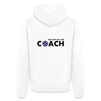 you can call me handball coach - Unisex Premium Bio Zip Hoodie - Weiß - Hinten - Thijin (182cm)