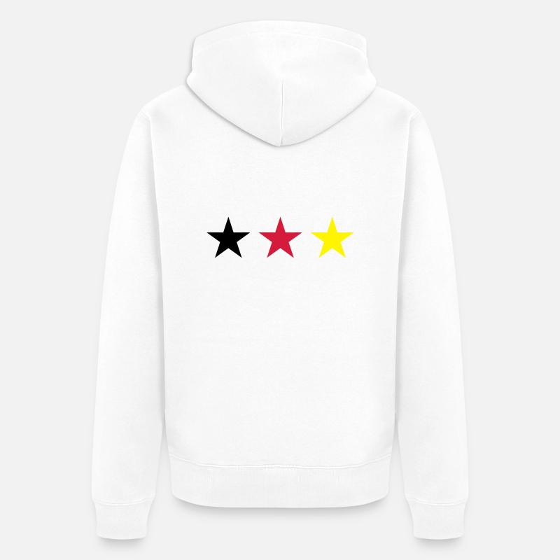 Allemagne étoiles - Veste à capuche bio Premium Unisexe - blanc