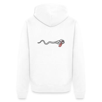 gesicht geil lebendig sperma spermium schwanger sa - Unisex Premium Bio Zip Hoodie - Weiß - Hinten - Thijin (182cm)