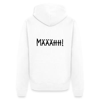Ziege - Unisex Premium Bio Zip Hoodie - Weiß - Hinten - Thijin (182cm)
