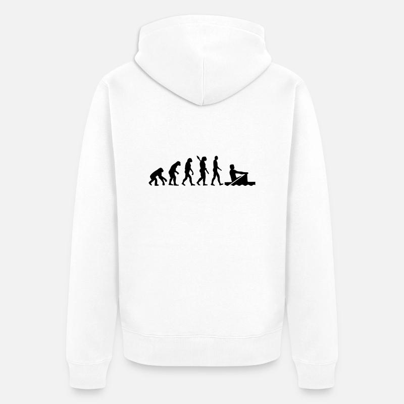 Evolution Aviron - Veste à capuche bio Premium Unisexe - blanc