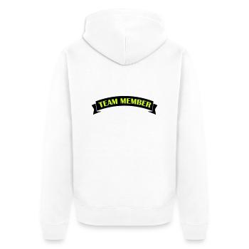 Membres de l’équipe - Veste à capuche bio Premium Unisexe - blanc - Dos - Thijin (182cm)