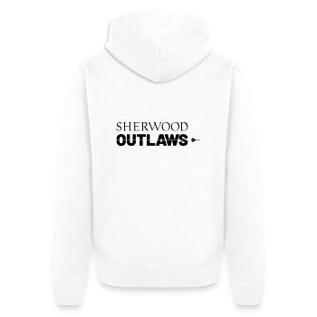 Sherwood interdit les fléchettes - Veste à capuche bio Premium Unisexe - blanc - Dos - Thijin (182cm)