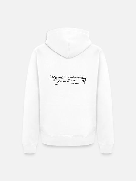 Miguel de Cervantes - Unisex Premium Bio Zip Hoodie - Weiß