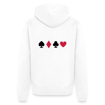 Carte de Poker - Veste à capuche bio Premium Unisexe - blanc - Dos - Thijin (182cm)