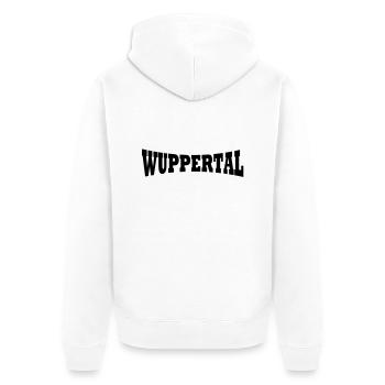 Wuppertal lettering - Unisex Premium Organic Zip Hoodie - white - Back - Thijin (182cm)