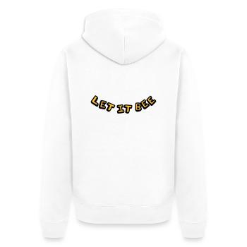 Let It Bee Imker Logo - Unisex Premium Bio Zip Hoodie - Weiß - Hinten - Thijin (182cm)