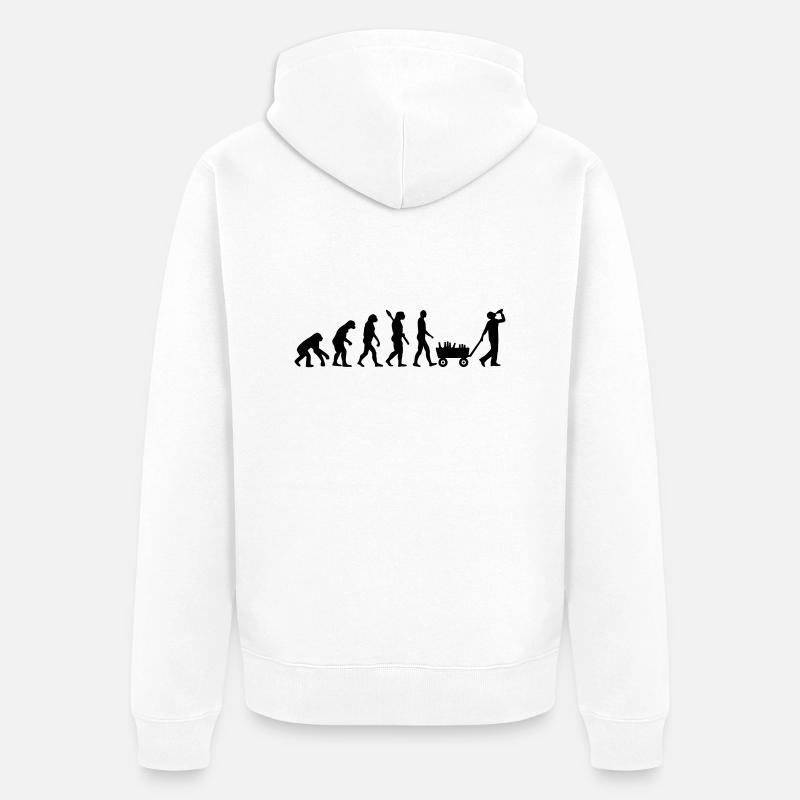 Évolution Alcool - Veste à capuche bio Premium Unisexe - blanc