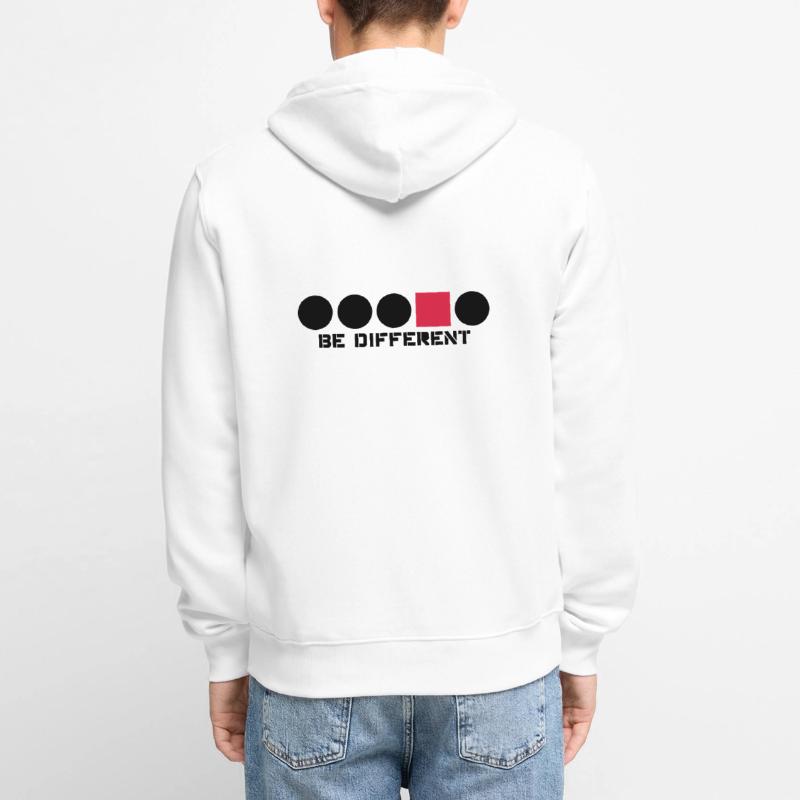 Rectangle circular shape Anders edges Angular Be D Unisex Premium Organic Zip Hoodie