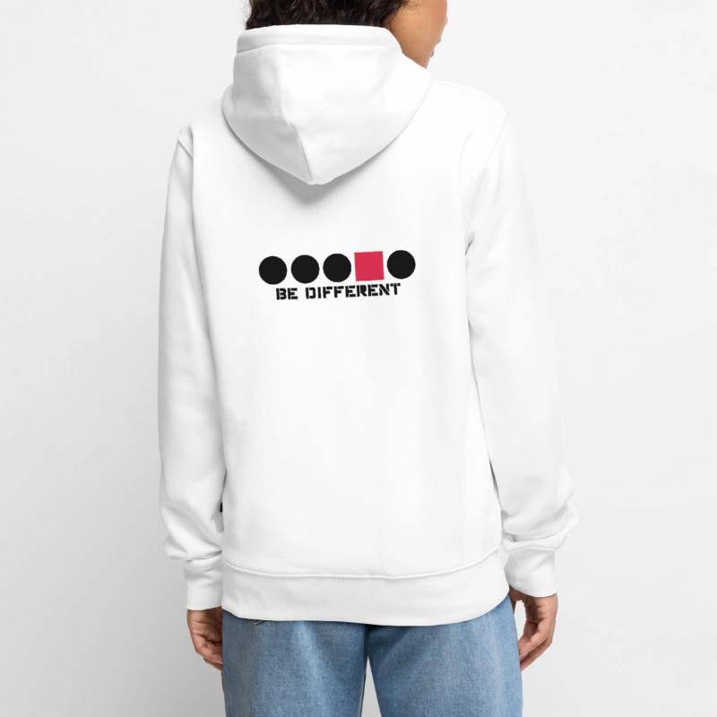 Rectangle circular shape Anders edges Angular Be D Unisex Premium Organic Zip Hoodie