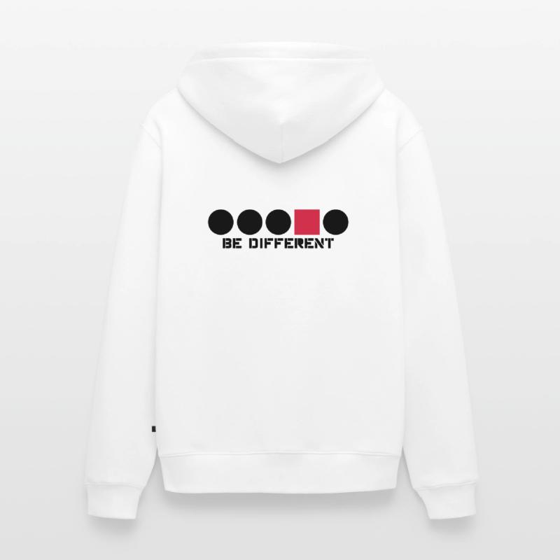 Rectangle circular shape Anders edges Angular Be D Unisex Premium Organic Zip Hoodie