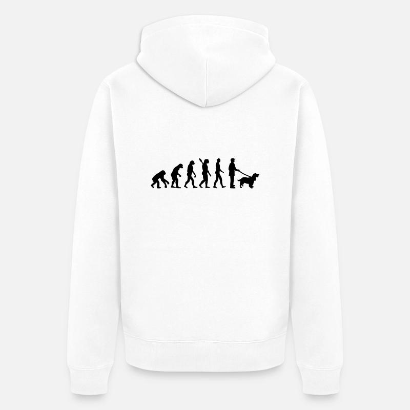 Cocker Spaniel - Unisex Premium Bio Zip Hoodie - Weiß