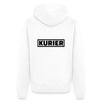 Kurier - Unisex Premium Bio Zip Hoodie - Weiß - Hinten - Thijin (182cm)