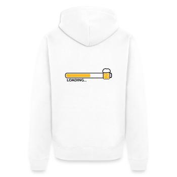 loading balkentext logo design loading download en - Unisex Premium Organic Zip Hoodie - white - Back - Thijin (182cm)