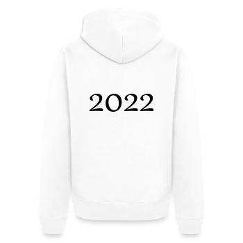 2022 - Unisex Premium Organic Zip Hoodie - white - Back - Thijin (182cm)