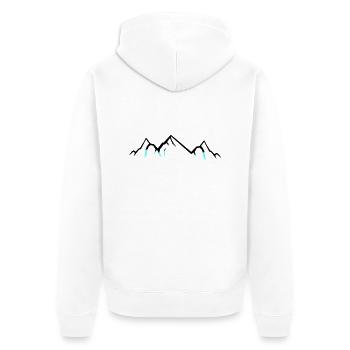 Montagnes - Veste à capuche bio Premium Unisexe - blanc - Dos - Thijin (182cm)