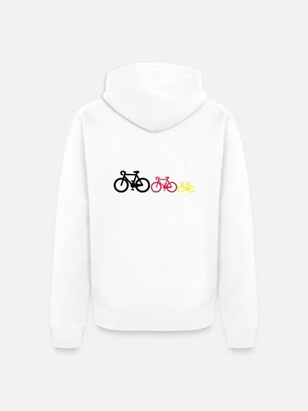 Black-red-gold - Unisex Premium Organic Zip Hoodie - white