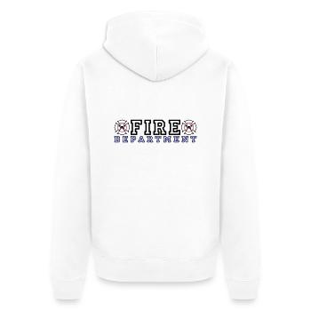 Fire Department with Malteser Cross - Unisex Premium Organic Zip Hoodie - white - Back - Thijin (182cm)