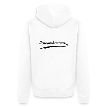 feuerwehrmann - Unisex Premium Bio Zip Hoodie - Weiß - Hinten - Thijin (182cm)