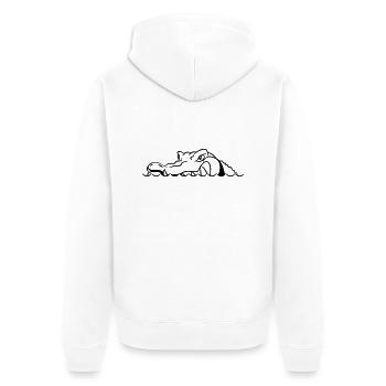 Crocodiles painting pattern striped - Unisex Premium Organic Zip Hoodie - white - Back - Thijin (182cm)