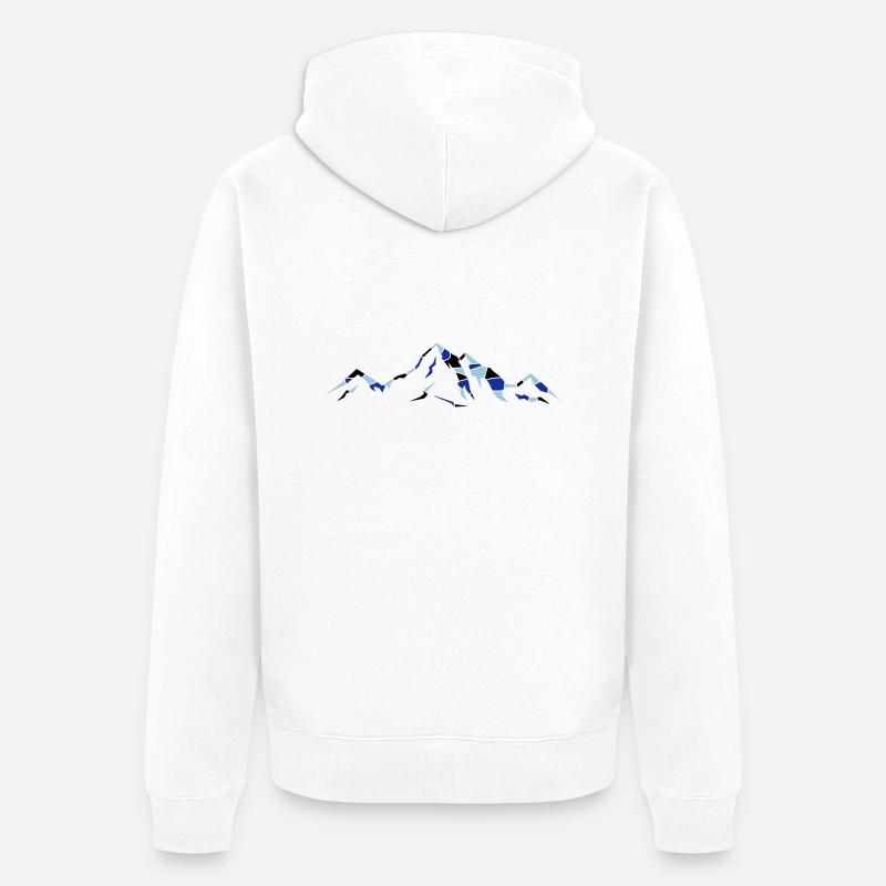 berge_02 - Veste à capuche bio Premium Unisexe - blanc
