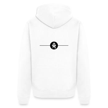 Symbole du gril Ligne de grillades - Veste à capuche bio Premium Unisexe - blanc - Dos - Thijin (182cm)
