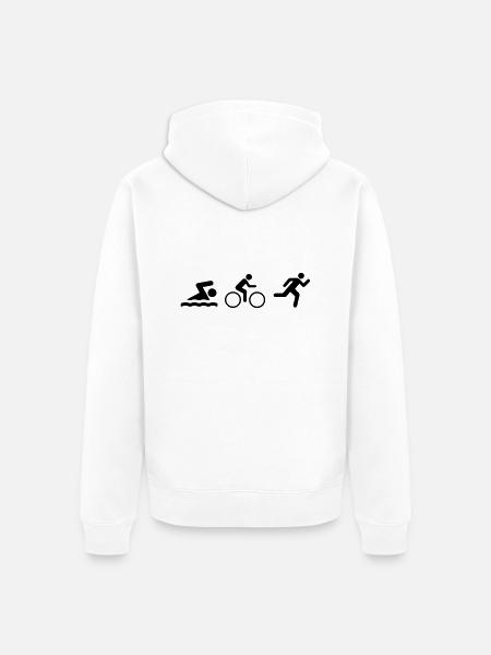 Triatlon_v9 - Unisex Premium Bio Zip Hoodie - Weiß
