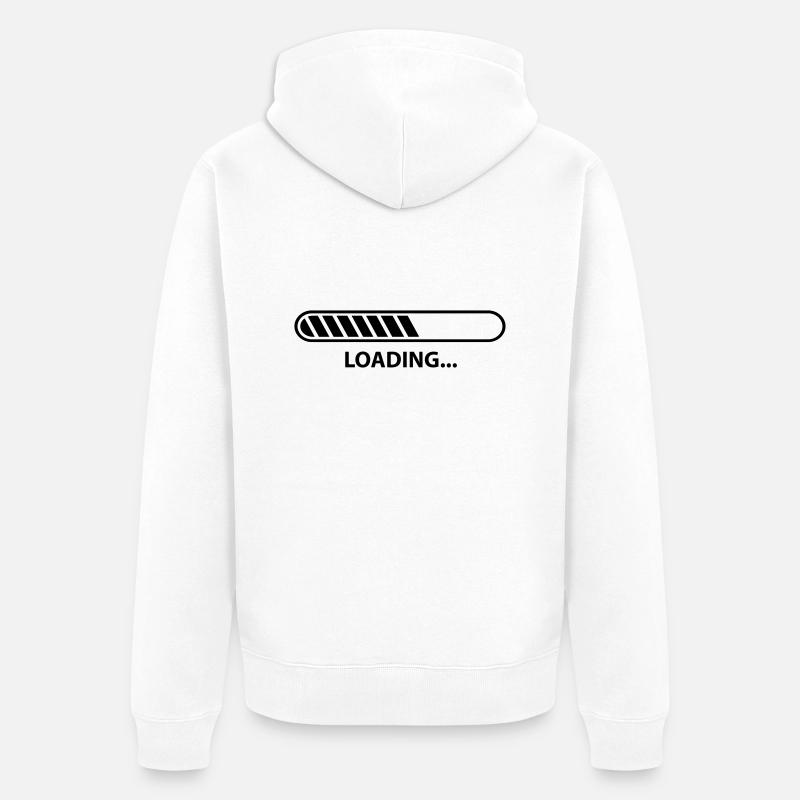 Loading Progress - Unisex Premium Bio Zip Hoodie - Weiß