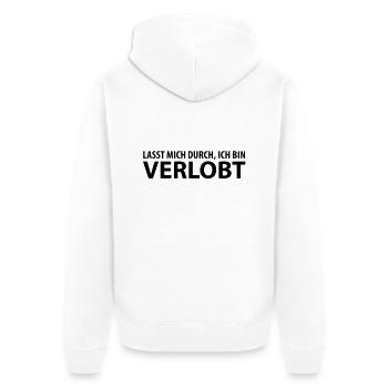 lasst mich durch, ich bin verlobt - Veste à capuche bio Premium Unisexe - blanc - Dos - Thijin (182cm)
