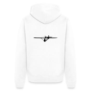 SG 38 - Unisex Premium Bio Zip Hoodie - Weiß - Hinten - Thijin (182cm)