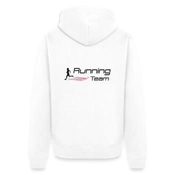 équipe de course - Veste à capuche bio Premium Unisexe - blanc - Dos - Thijin (182cm)
