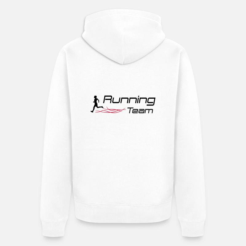 équipe de course - Veste à capuche bio Premium Unisexe - blanc