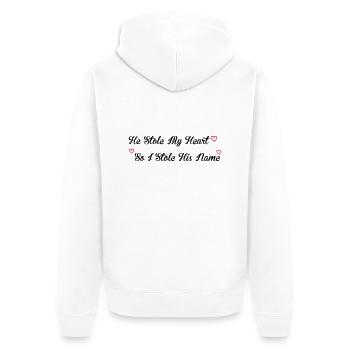 Stole My Heart - Veste à capuche bio Premium Unisexe - blanc - Dos - Thijin (182cm)