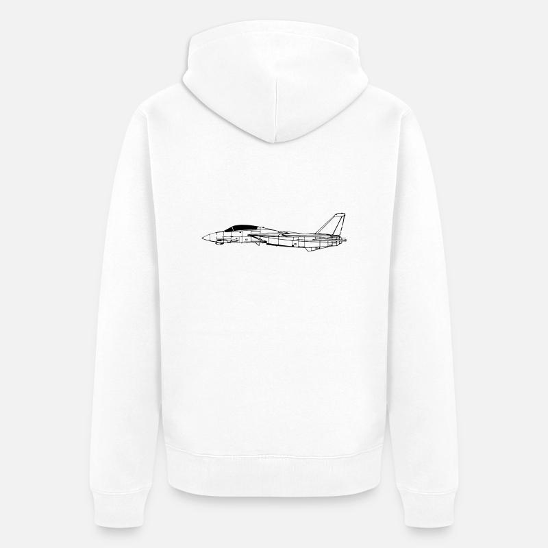 f14_vec_1 fr - Veste à capuche bio Premium Unisexe - blanc