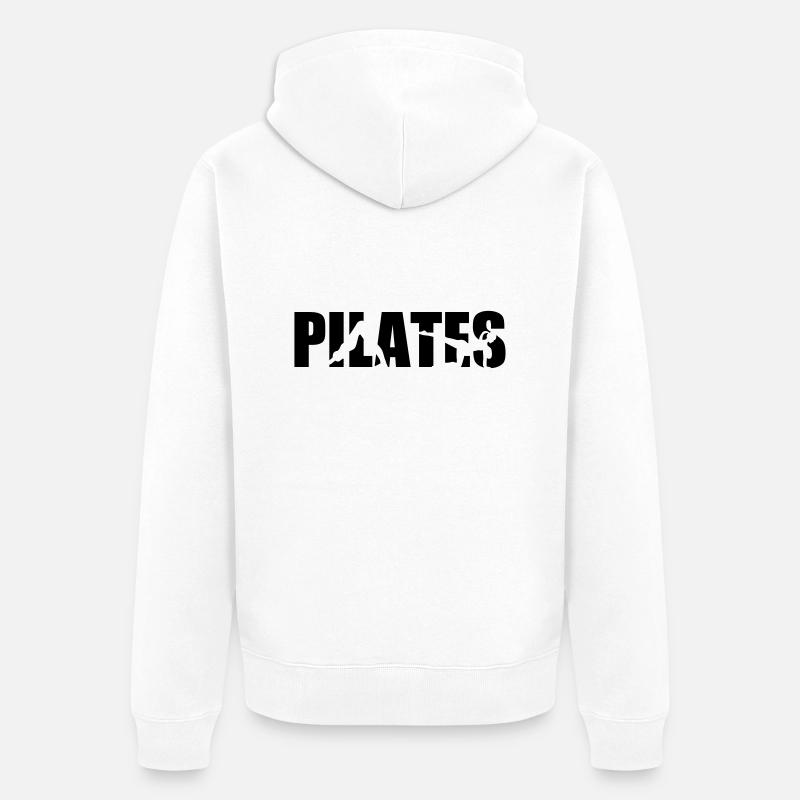 Pilates - Veste à capuche bio Premium Unisexe - blanc
