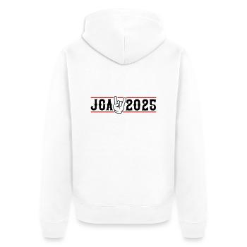 Jga 2025 Junggesellen Abschied - Unisex Premium Bio Zip Hoodie - Weiß - Hinten - Thijin (182cm)