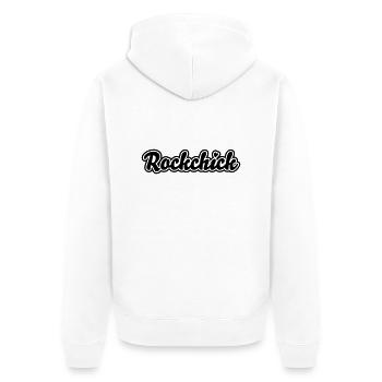 Rockchick - Unisex Premium Bio Zip Hoodie - Weiß - Hinten - Thijin (182cm)