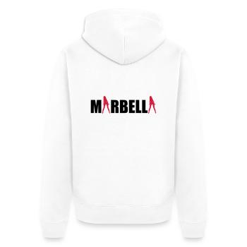 Marbella sexy Girls holiday Spain - Unisex Premium Bio Zip Hoodie - Weiß - Hinten - Thijin (182cm)