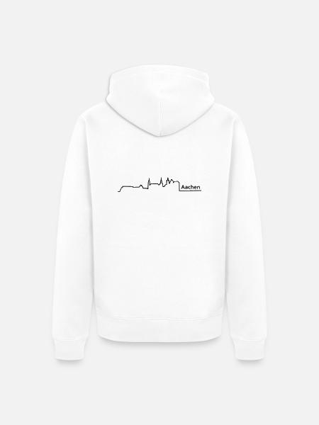aachen skyline - Unisex Premium Bio Zip Hoodie - Weiß