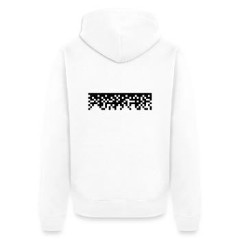 Pixel - Unisex Premium Organic Zip Hoodie - white - Back - Thijin (182cm)